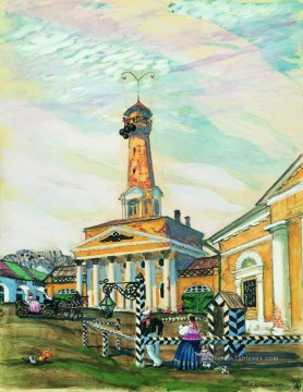 D’autres paysages de la ville œuvres - carré dans krutogorsk 1915 Boris Mikhailovich Kustodiev scènes de ville de paysage urbain